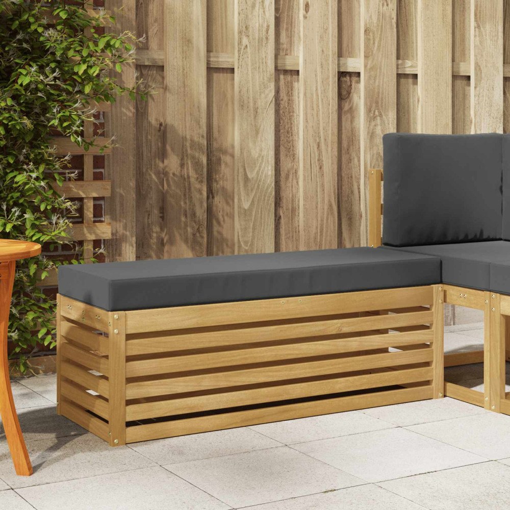 vidaXL Utomhussoffset Vit och antracit 115 x 43 x 45 cm