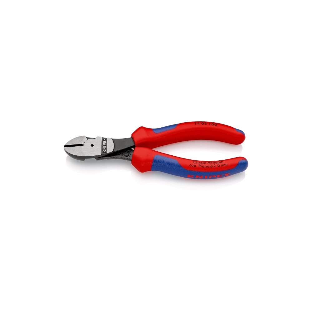 Knipex Knipex 74 02 160, Avbitartång, 2 mm, Stål, Plast, Blå, Röd,...