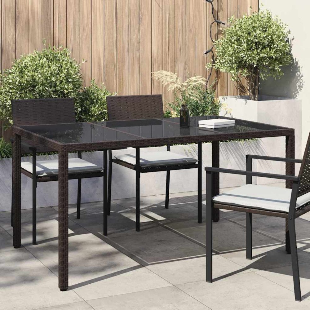 vidaXL Trädgårdsbord Brun 150 x 90 x 75 cm konstrotting