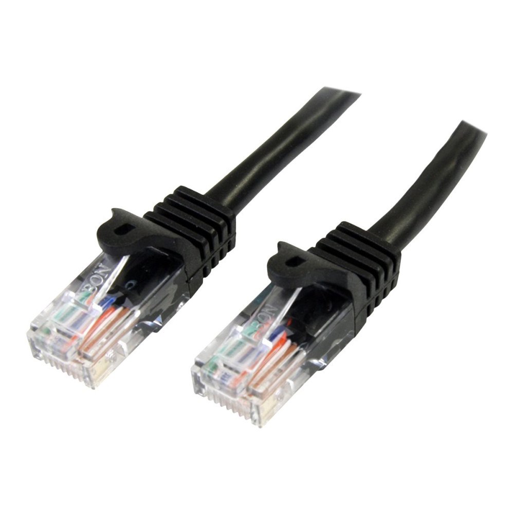 StarTech.com StarTech.com Cat5e patchkabel med hakfria RJ45-kontakter – 3 m, svart - patch-kabel - 3 m - svart