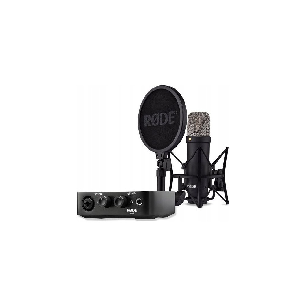 Rode RØDE NT1 Signature Black + AI-1 Studio Kit MK2 komplett stud...