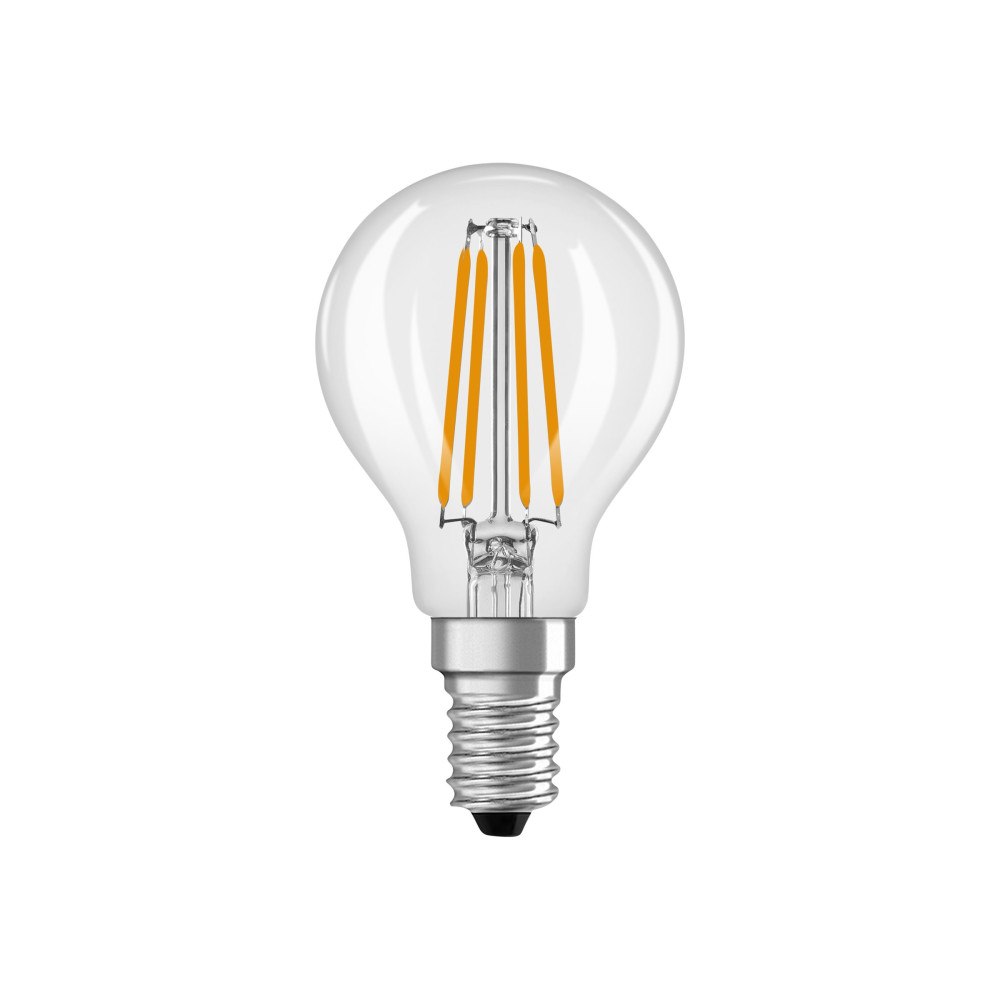 OSRAM OSRAM STAR - LED-glödlampa med filament - form: P40 - klar finish - E14 - 3.4 W - varmt vitt ljus - 2700 K