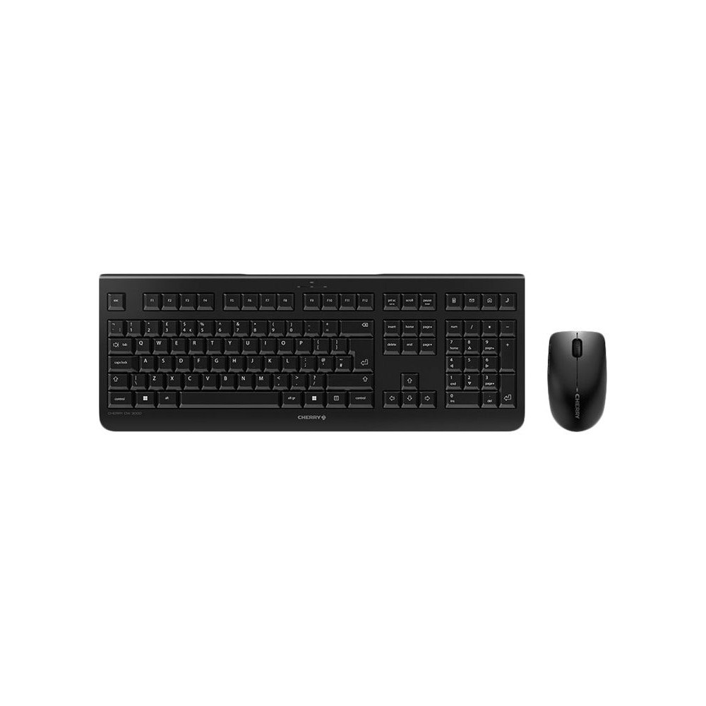 CHERRY CHERRY DW 3000 - sats med tangentbord och mus - brittisk - svart Inmatningsenhet