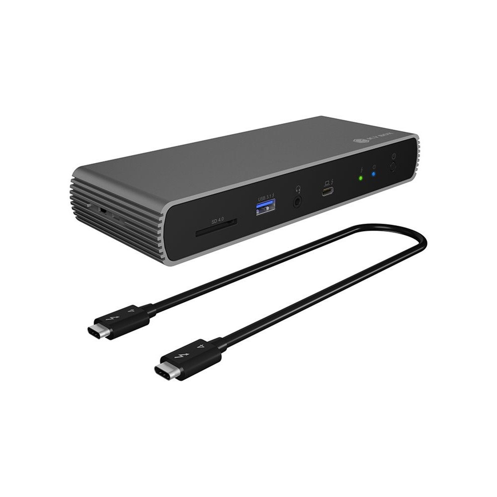 RaidSonic Technology ICY BOX IB-DK8801-TB4 - dockningsstation - USB-C / Thunderbolt 4 - HDMI, DP - 1GbE