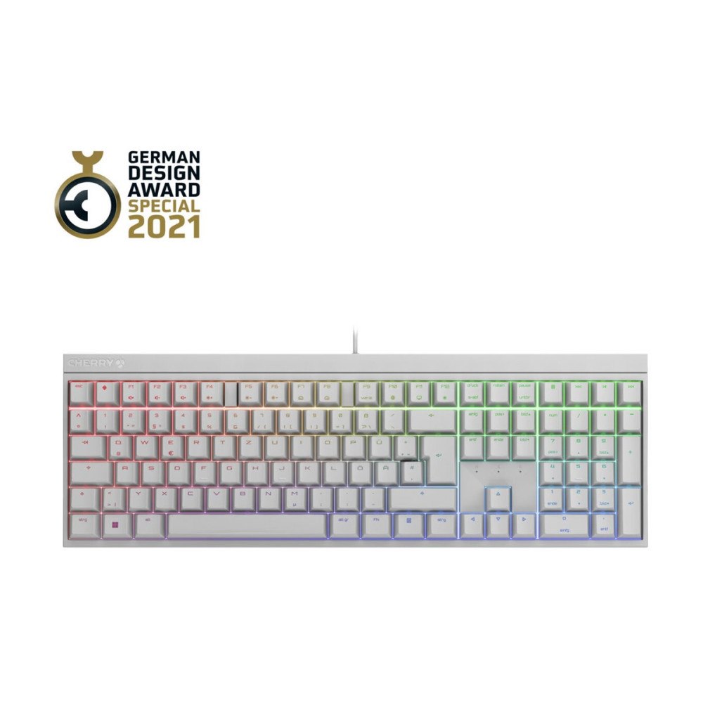 CHERRY CHERRY MX 2.0S - tangentbord - QWERTZ - tysk - vit Inmatningsenhet