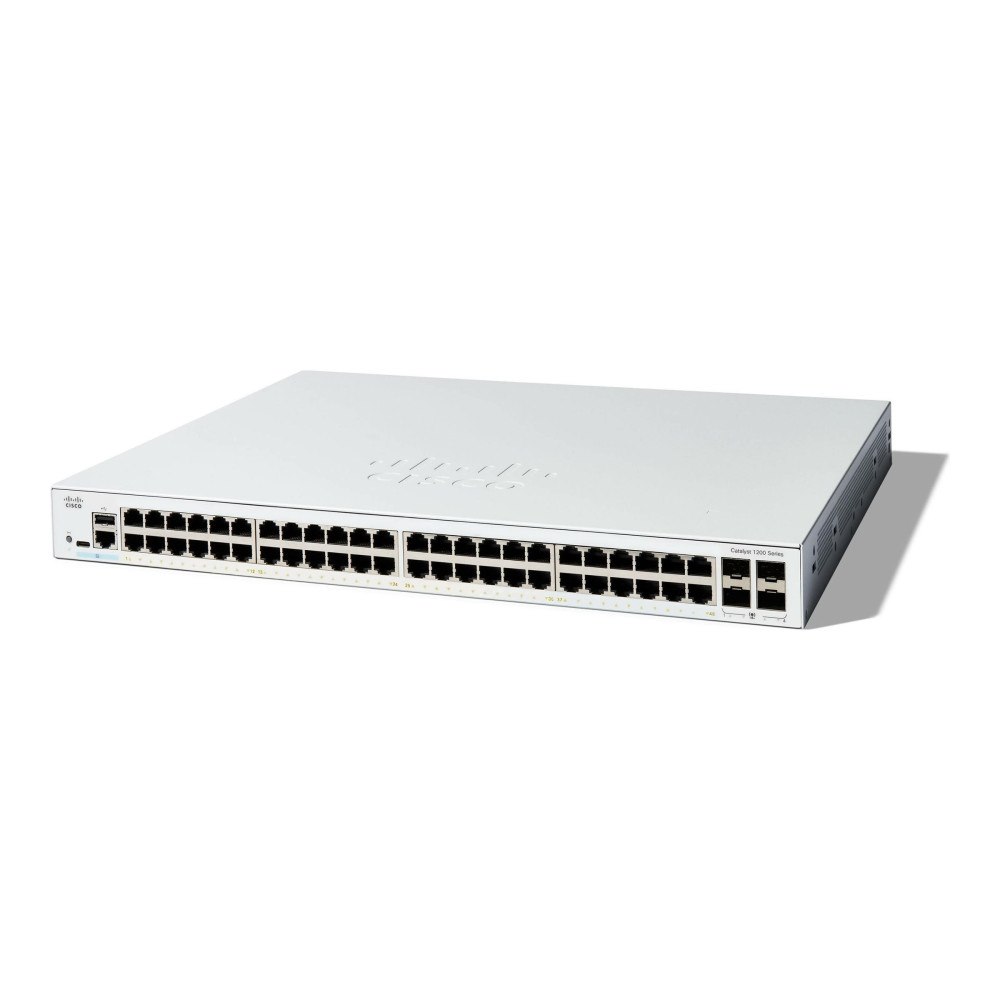 Cisco Systems Cisco Catalyst 1200-48T-4G - switch - 48 portar - smart - rackmonterbar