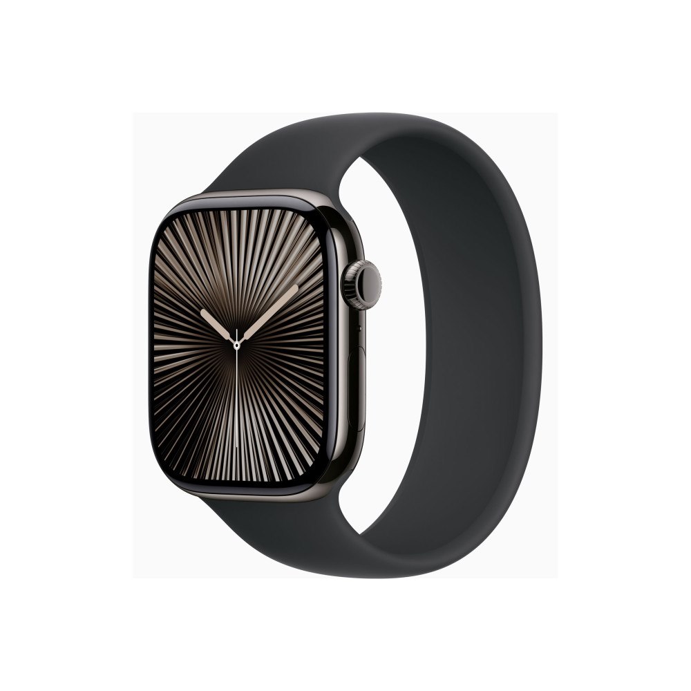 Apple Apple Watch Series 10 (GPS + Cellular) - skiffer titan - smart klocka med sportband - svart - 64 GB
