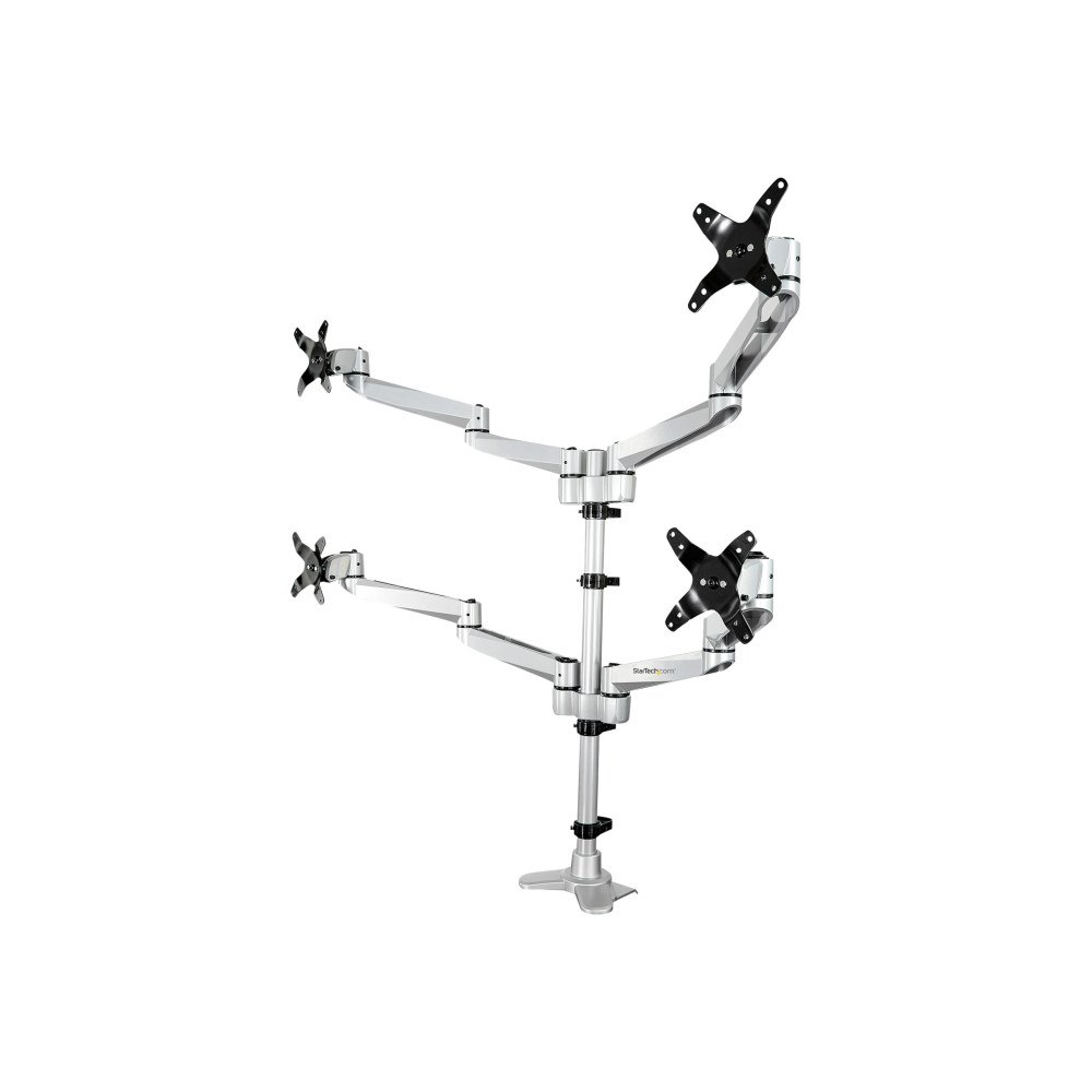 StarTech.com StarTech.com Desk Mount Quad Monitor Arm, Premium Articulating VESA 4 Monitor Mount 2x2 up to 27", Ergonomic Height Adju...