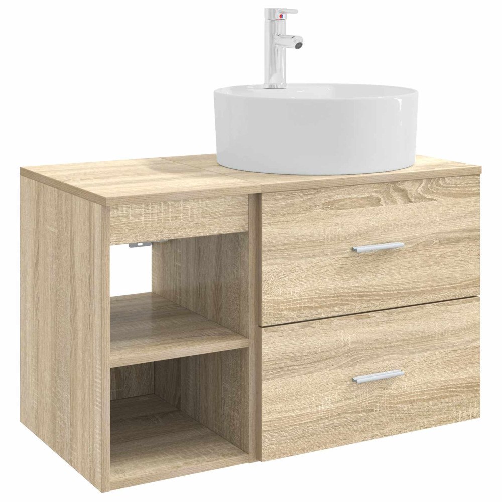 vidaXL Badrumsmöbelset 2 pcs Sonoma-ek Konstruerat trä