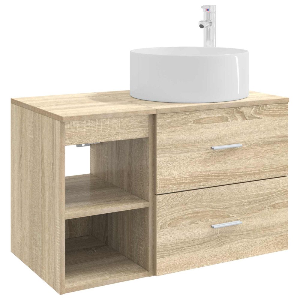 vidaXL Badrumsmöbelset 2 pcs Sonoma-ek Konstruerat trä