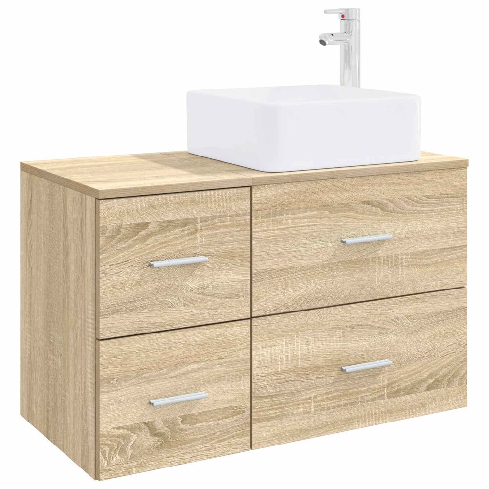 vidaXL Badrumsmöbelset 2 pcs Sonoma-ek Konstruerat trä