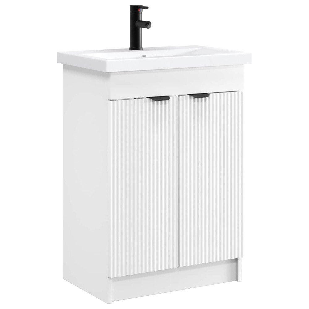 vidaXL Badrumsmöbelset Vit 78,5 x 37,5 x 81 cm Konstruerat trä