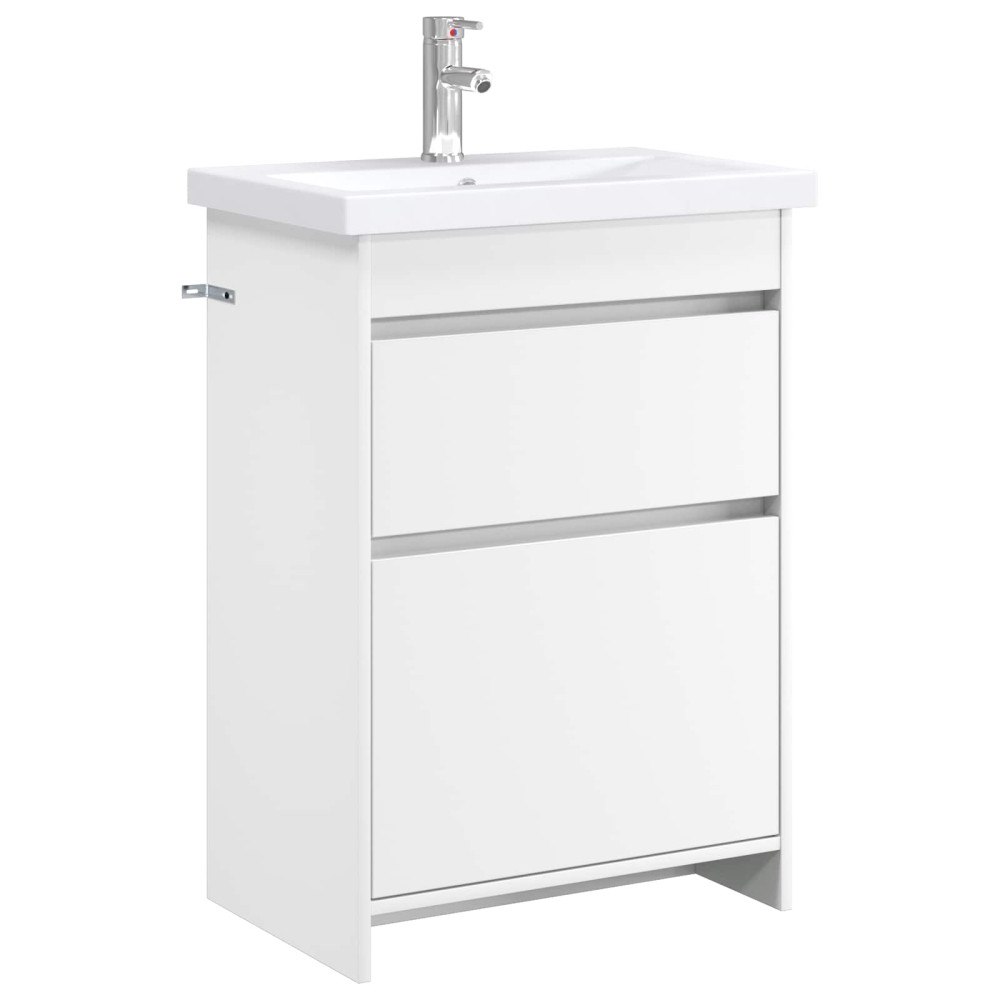 vidaXL Badrumsmöbelset Vit 61 x 40 x 84,5 cm Konstruerat trä