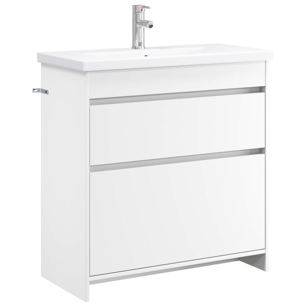 vidaXL Badrumsmöbelset Vit 81 x 40 x 84,5 cm Konstruerat trä