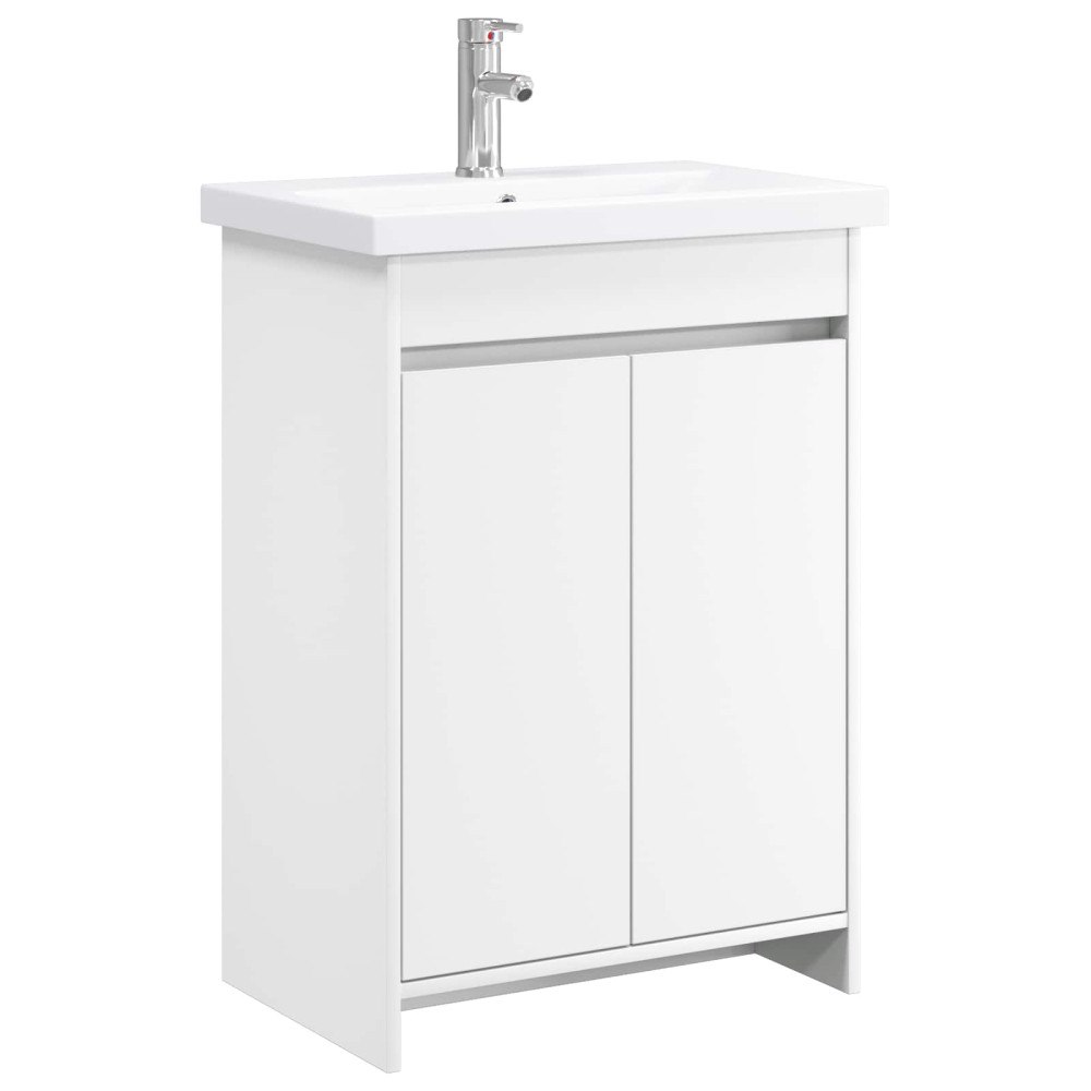 vidaXL Badrumsmöbelset Vit 81 x 40 x 84,5 cm Konstruerat trä