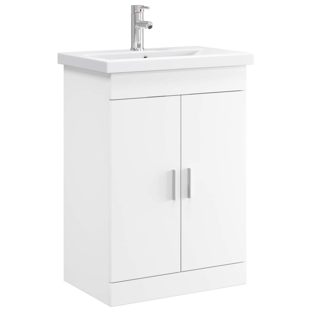 vidaXL Badrumsmöbelset Vit 61 x 40 x 84,5 cm Konstruerat trä
