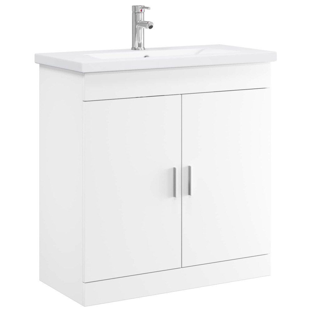 vidaXL Badrumsmöbelset Vit 81 x 40 x 84,5 cm Konstruerat trä