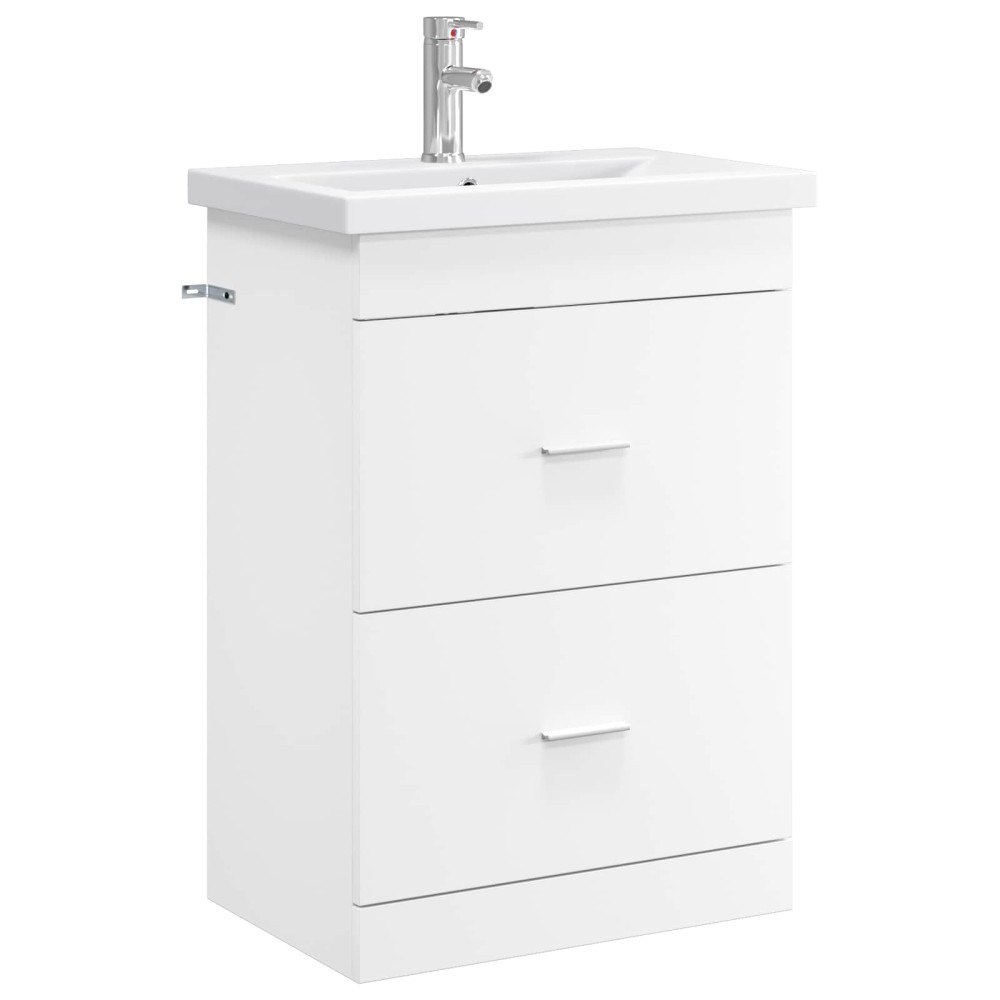 vidaXL Badrumsmöbelset Vit 61 x 40 x 84,5 cm Konstruerat trä
