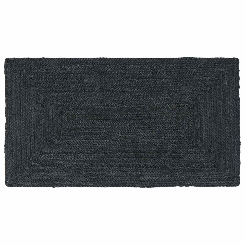 vidaXL Områdesmattor Rektangulär Mörkgrå 60 x 110 cm Jute