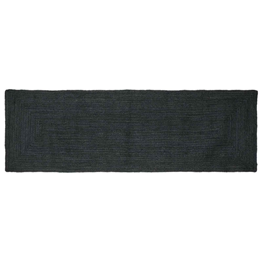 vidaXL Områdesmattor Rektangulär Mörkgrå 80 x 200 cm Jute