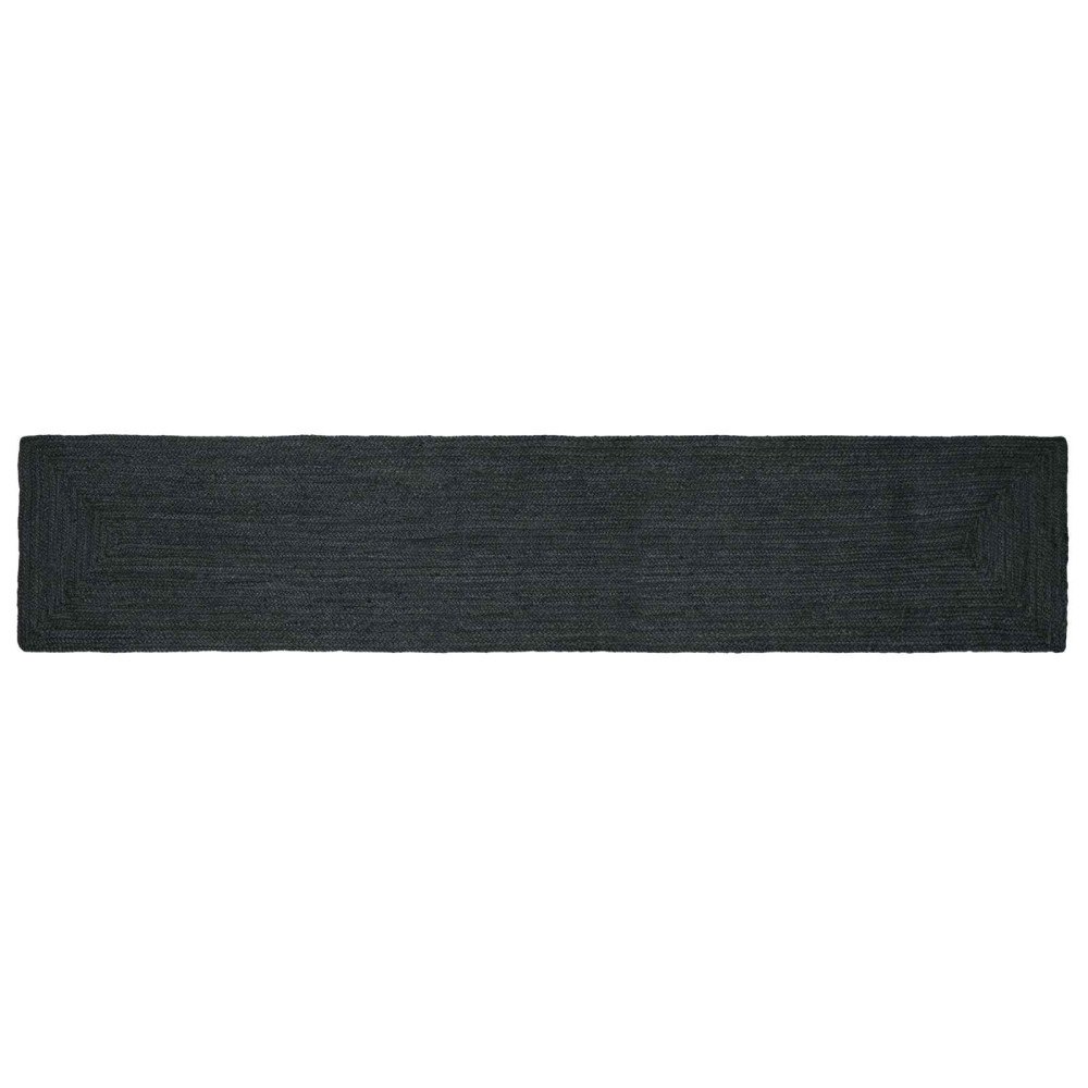 vidaXL Områdesmattor Rektangulär Mörkgrå 80 x 400 cm Jute