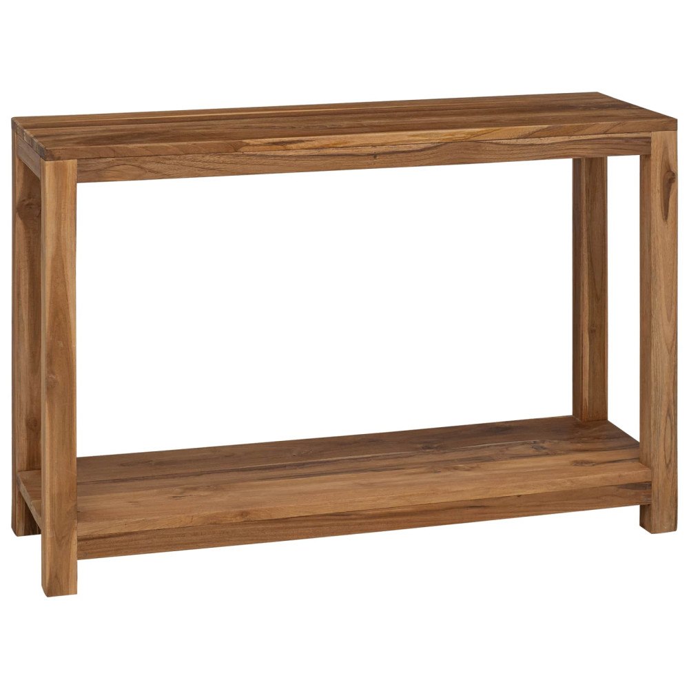 vidaXL Konsolbord Naturlig 110 x 35 x 75 cm Massivt teakträ