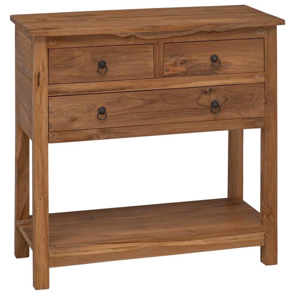 vidaXL Sideboard Naturlig 79 x 35 x 80 cm Massivt teakträ