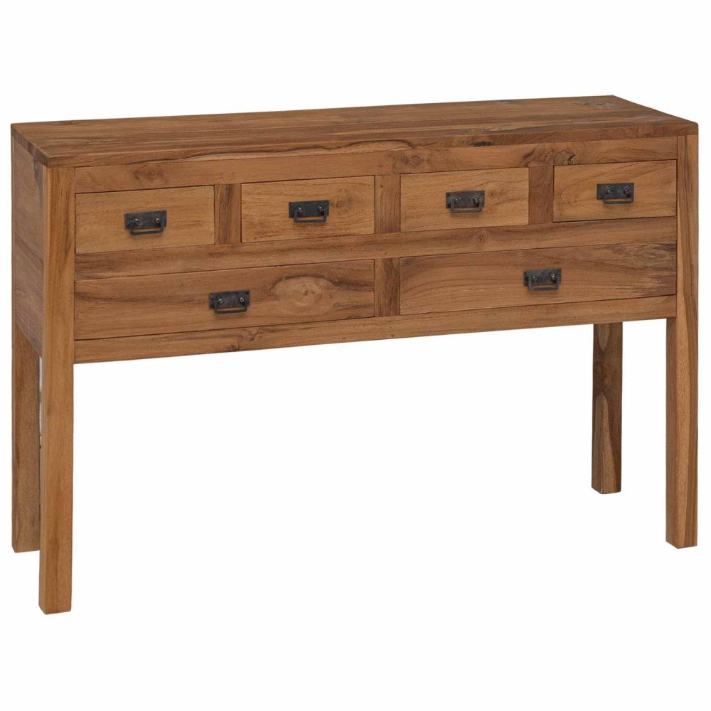 vidaXL Sideboard Naturlig 110 x 35 x 75,5 cm Massivt teakträ