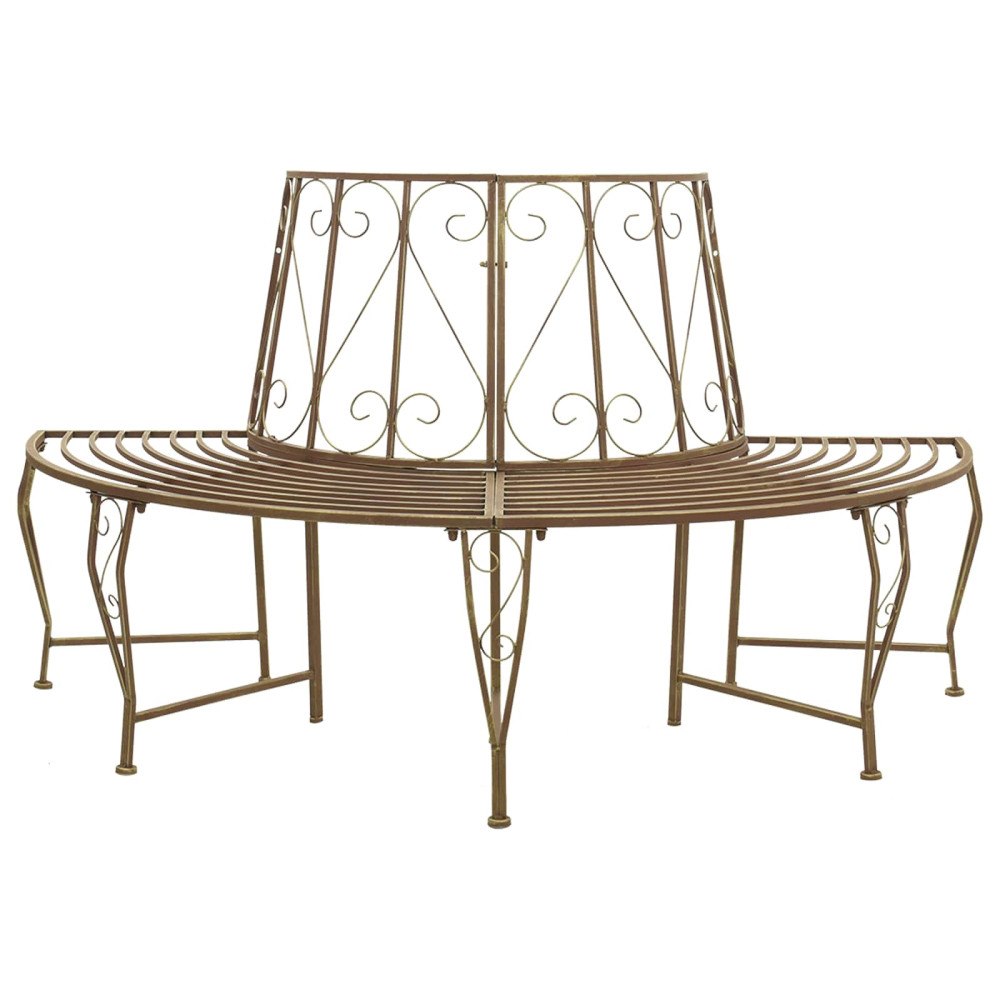 vidaXL Trädbänk 4-Antal sittplatser 160 x 80 x 89 cm Stål Antikbrun