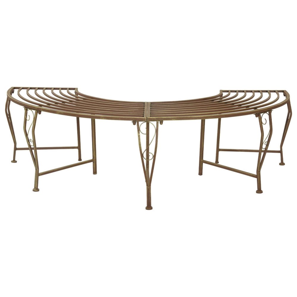 vidaXL Trädbänk 4-Antal sittplatser 160 x 80 x 44 cm Stål Antik Brun