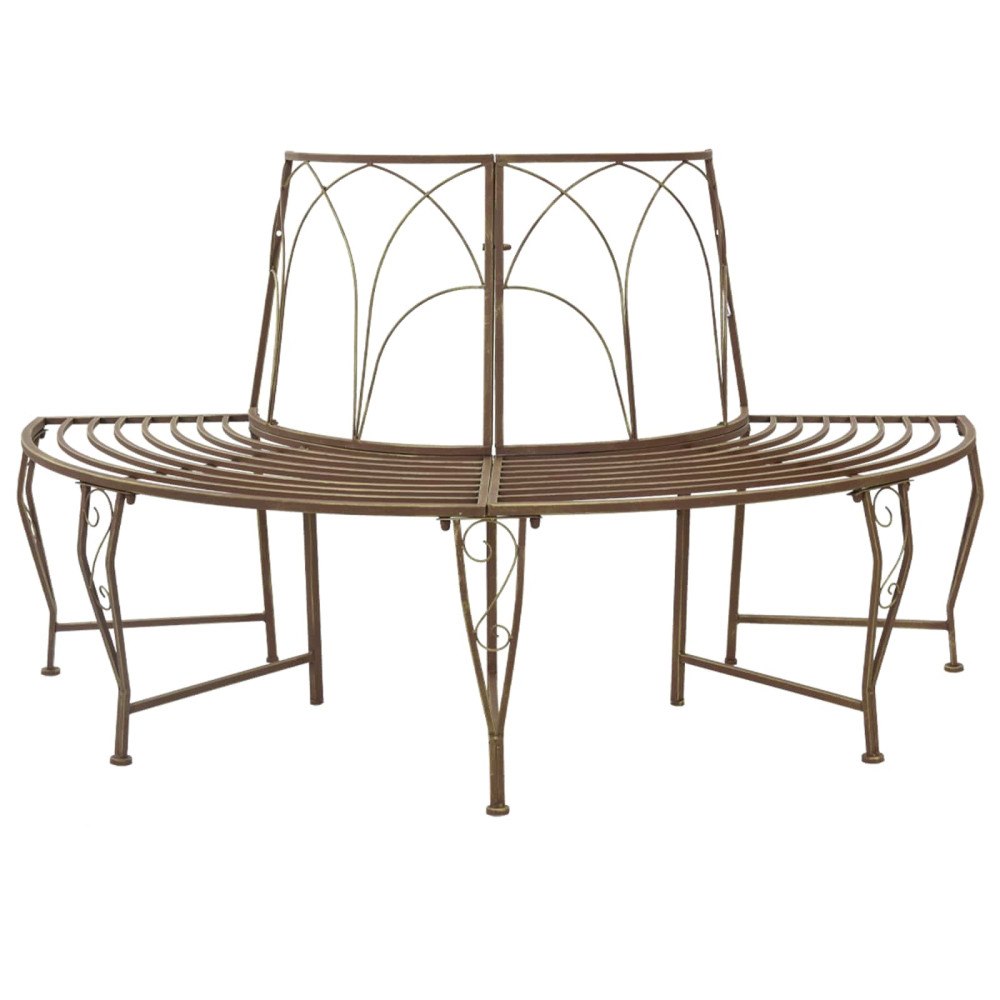 vidaXL Trädbänk 4-Antal sittplatser 160 x 80 x 89 cm Stål Antikbrun