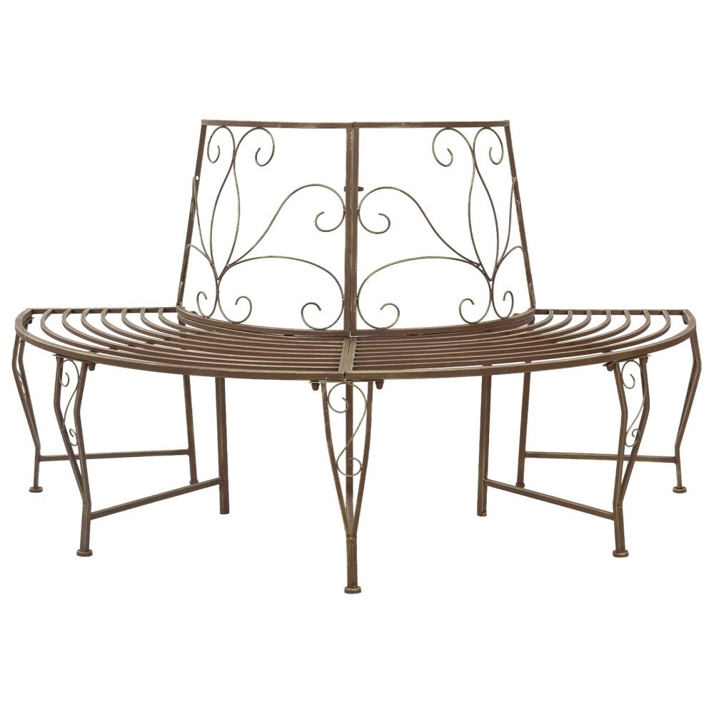 vidaXL Trädbänk 4-Antal sittplatser 160 x 80 x 89 cm Stål Antikbrun