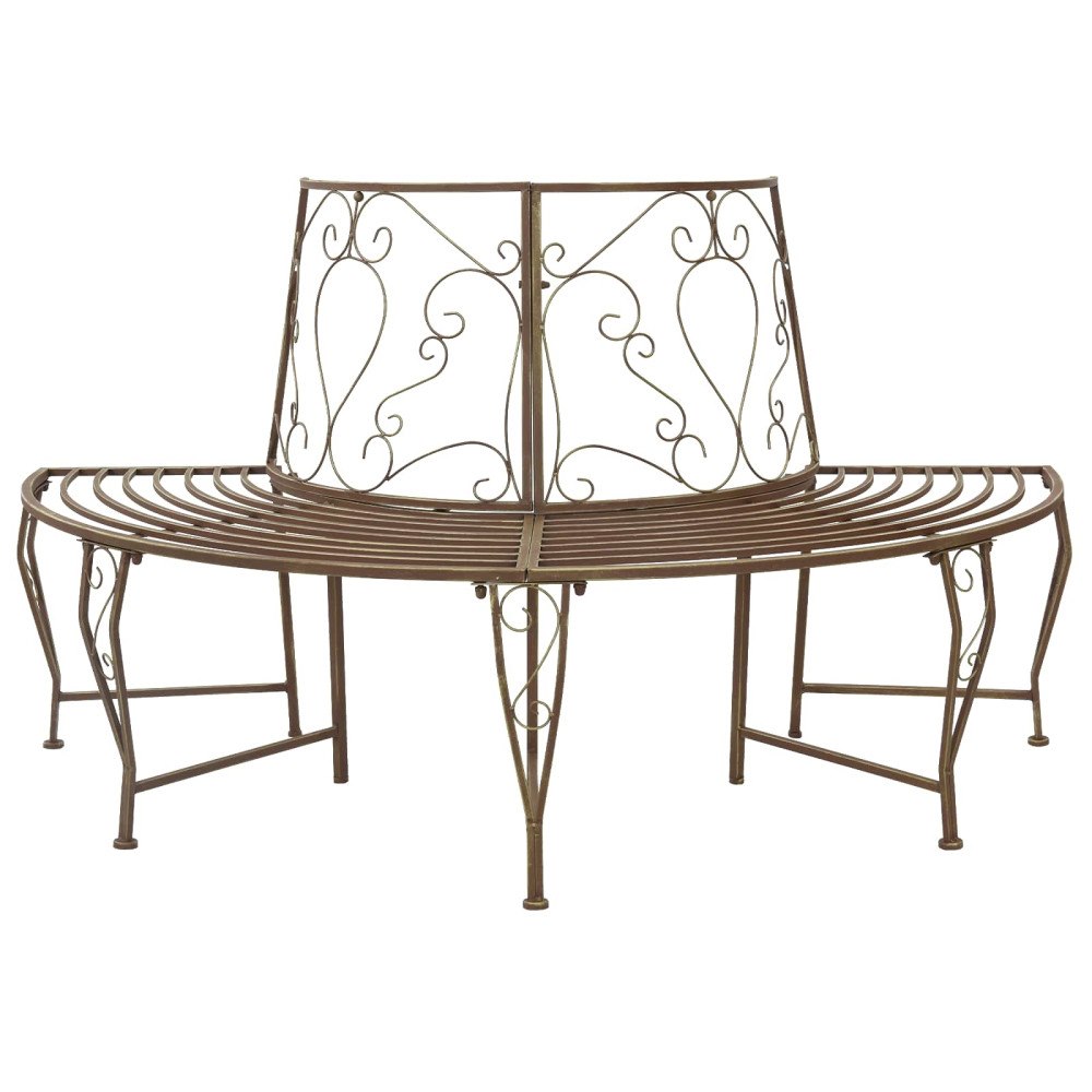 vidaXL Trädbänk 4-Antal sittplatser 160 x 80 x 89 cm Stål Antikbrun