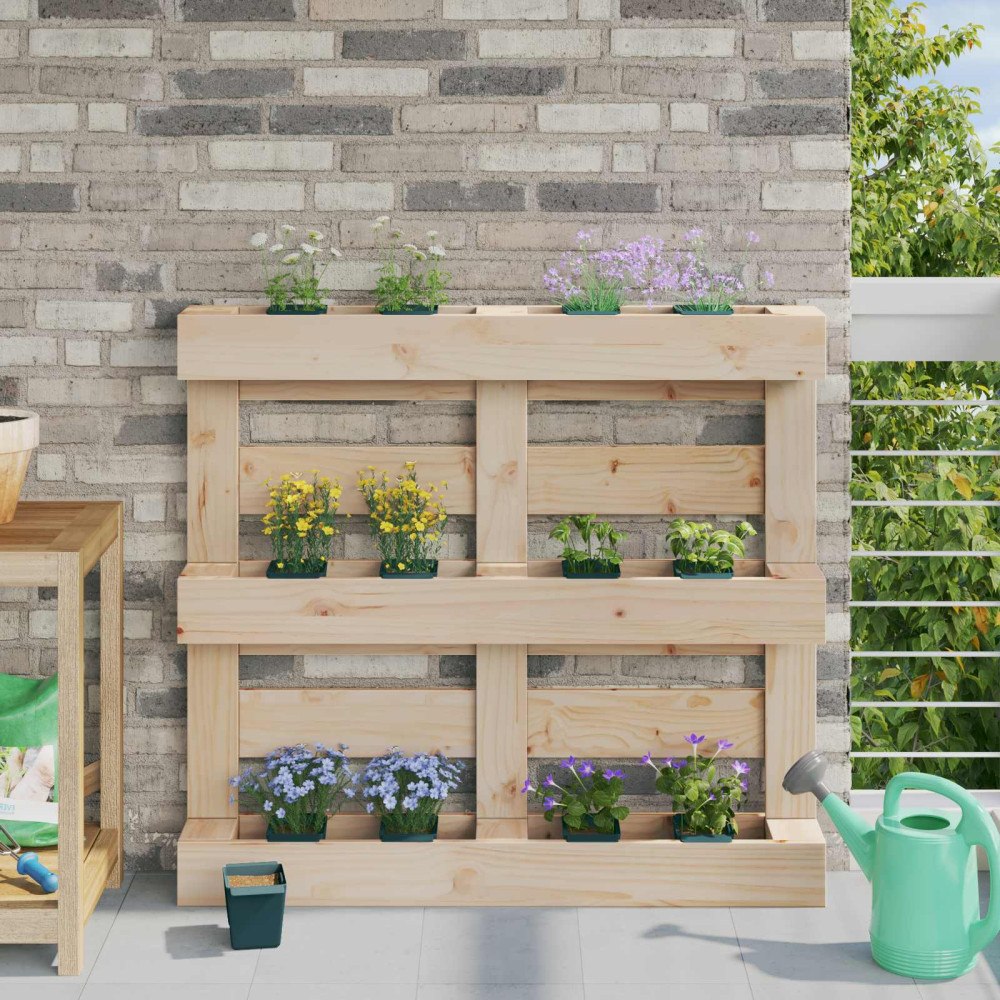 vidaXL Blomlådor för Euro-pallar 12 pcs Grön 14 x 9 x 9,5 cm