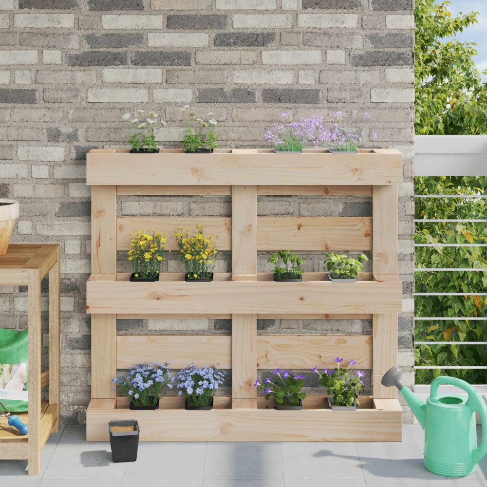 vidaXL Blomlådor för Euro-pallar 12 pcs Svart 14 x 9 x 9,5 cm