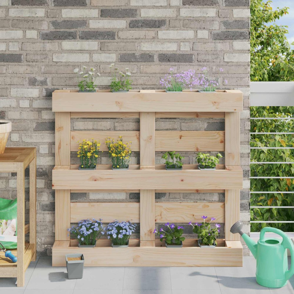 vidaXL Blomlådor för Euro-pallar 12 pcs Ljusgrå 14 x 9 x 9,5 cm