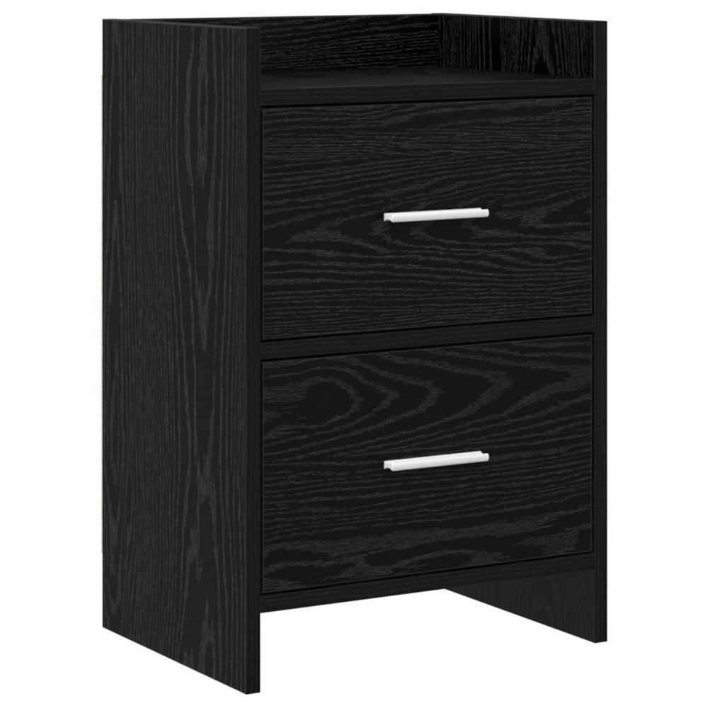 vidaXL Sängbord Svart ek 40 x 30 x 60 cm Konstruerat trä