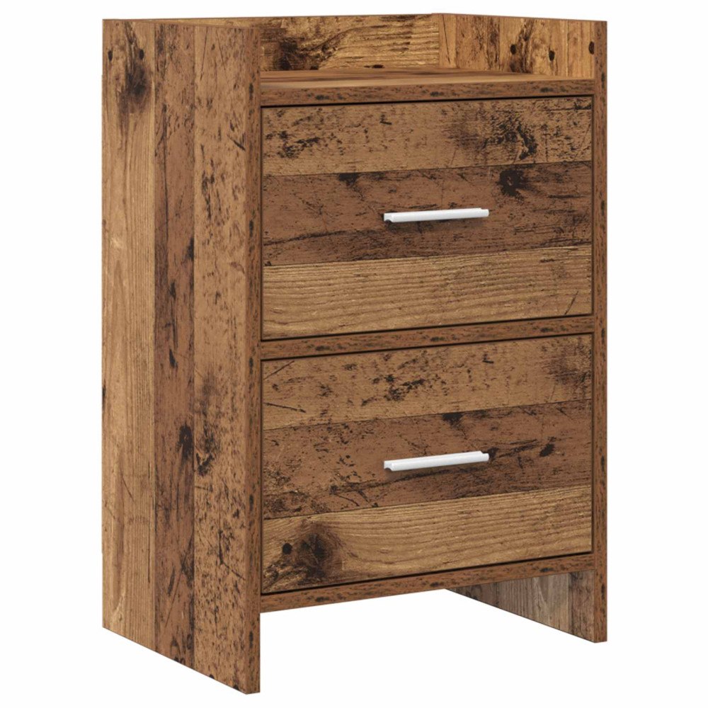vidaXL Sängbord Gammalt trä 40 x 30 x 60 cm Konstruerat trä