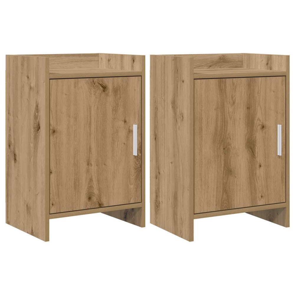 vidaXL Sängbord 2 pcs Artisan-ek 40 x 30 x 60 cm Konstruerat trä