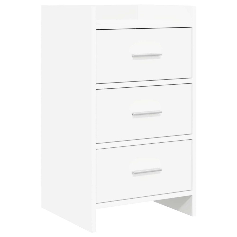 vidaXL Sängbord Vit 40 x 36 x 70 cm Konstruerat trä