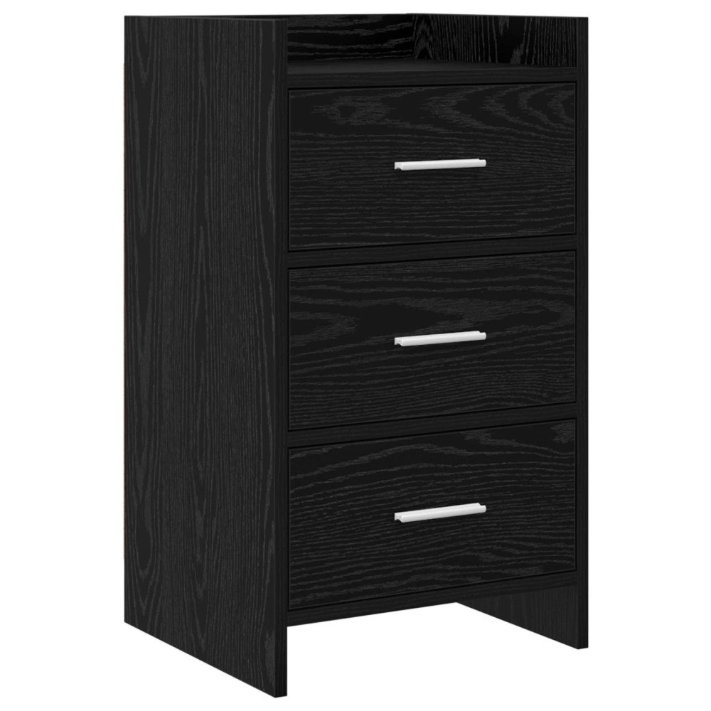 vidaXL Sängbord Svart ek 40 x 36 x 70 cm Konstruerat trä
