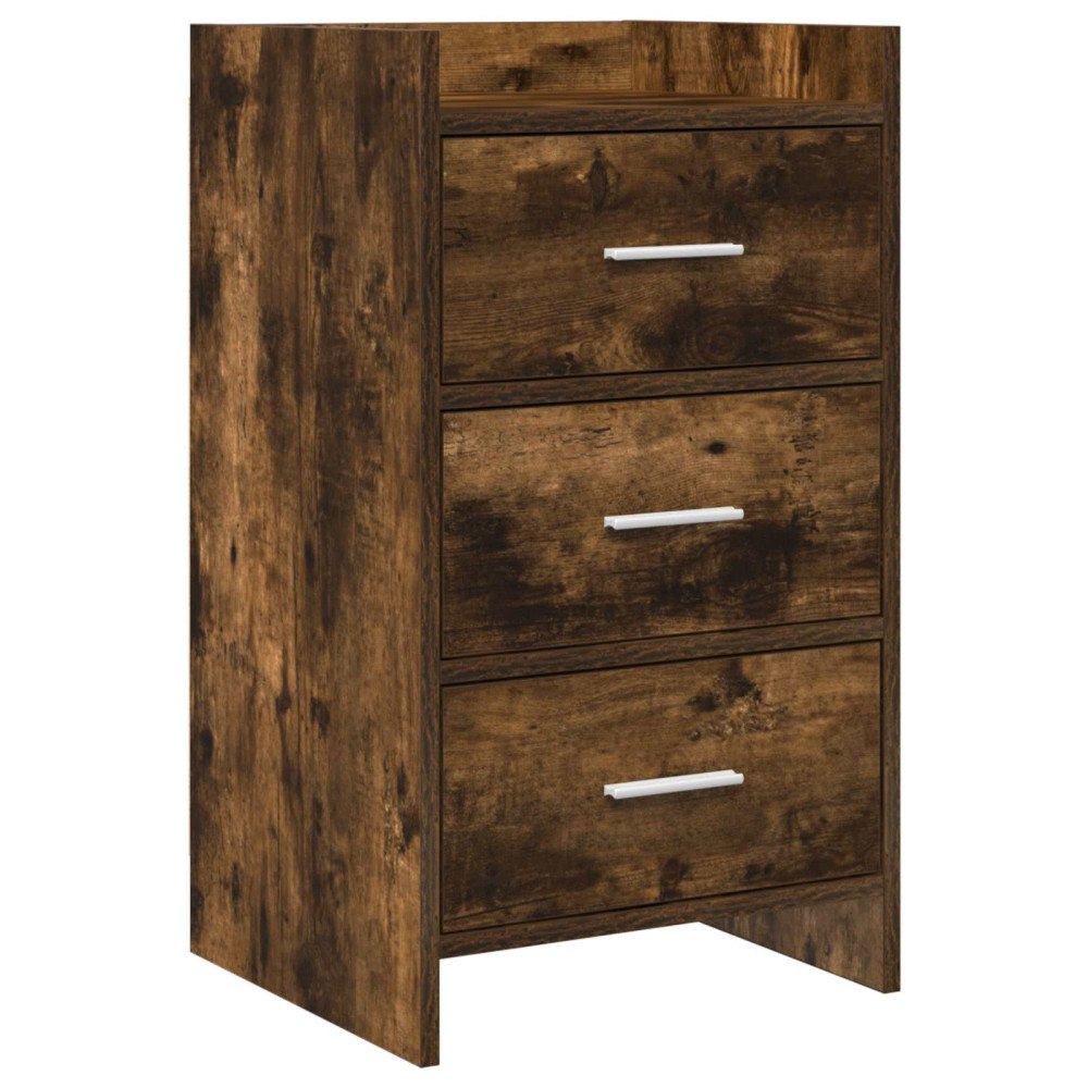 vidaXL Sängbord Rökt ek 40 x 36 x 70 cm Konstruerat trä