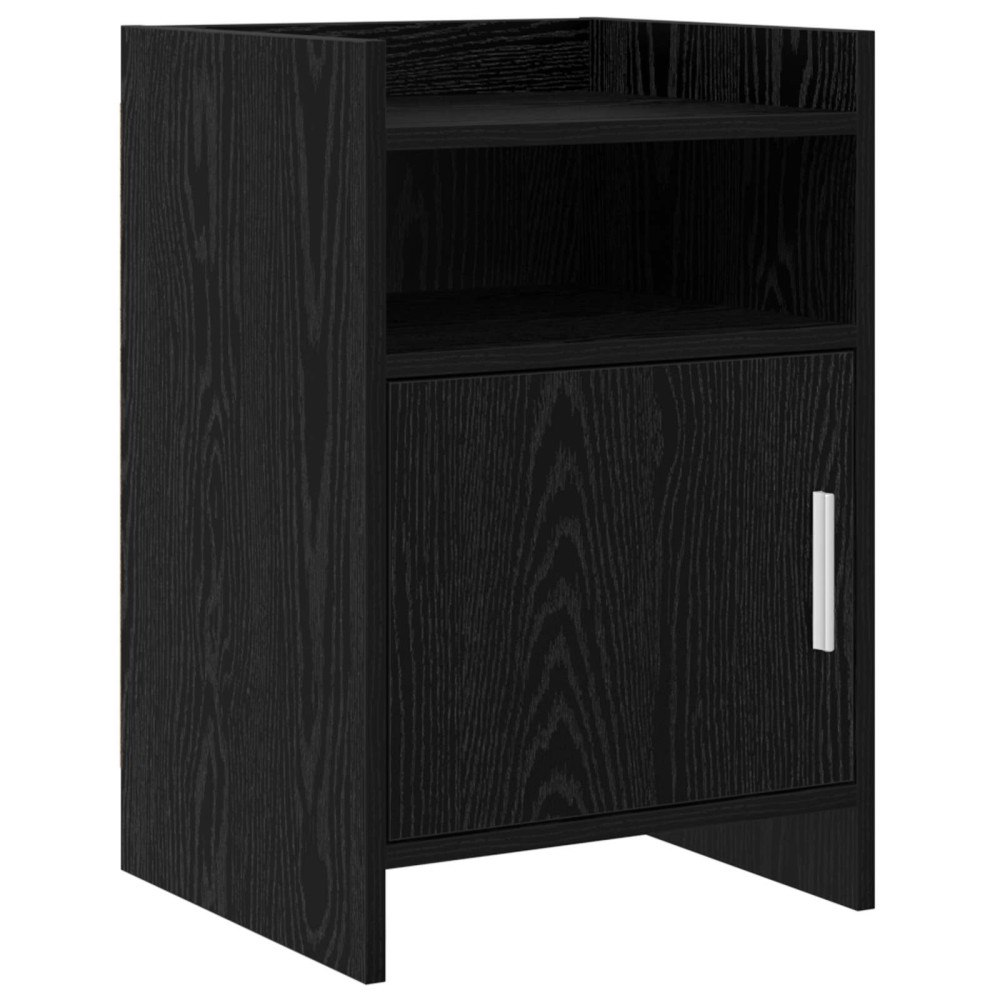 vidaXL Sängbord Svart ek 40 x 36 x 60 cm Konstruerat trä