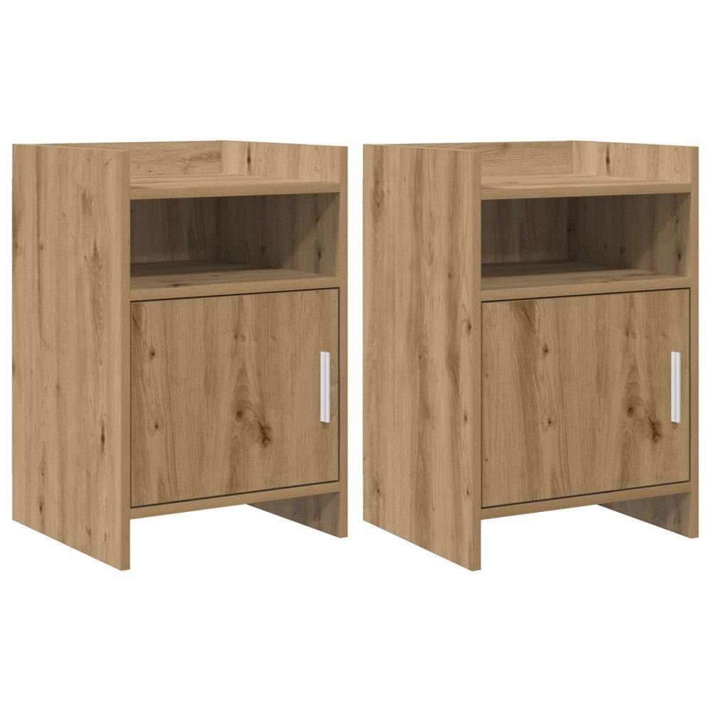 vidaXL Sängbord 2 pcs Artisan-ek 40 x 36 x 60 cm Konstruerat trä