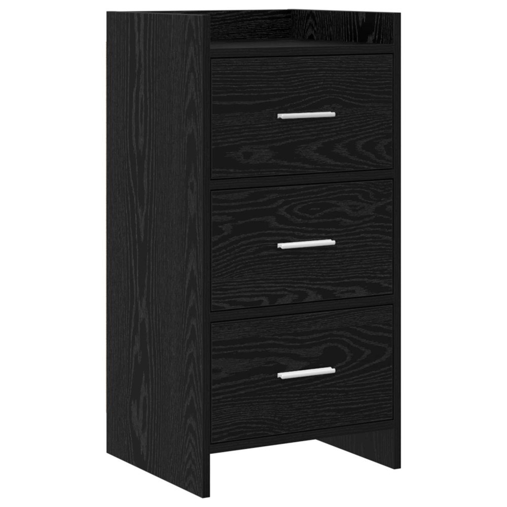 vidaXL Sideboard Svart ek 40 x 36 x 80 cm Konstruerat trä