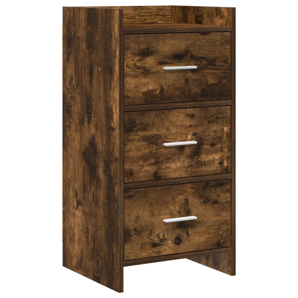 vidaXL Sideboard Rökt ek 40 x 36 x 80 cm Konstruerat trä