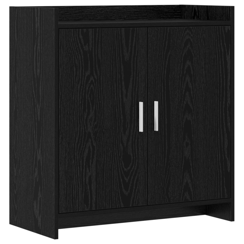 vidaXL Sideboard Svart ek 72 x 36 x 80 cm Konstruerat trä
