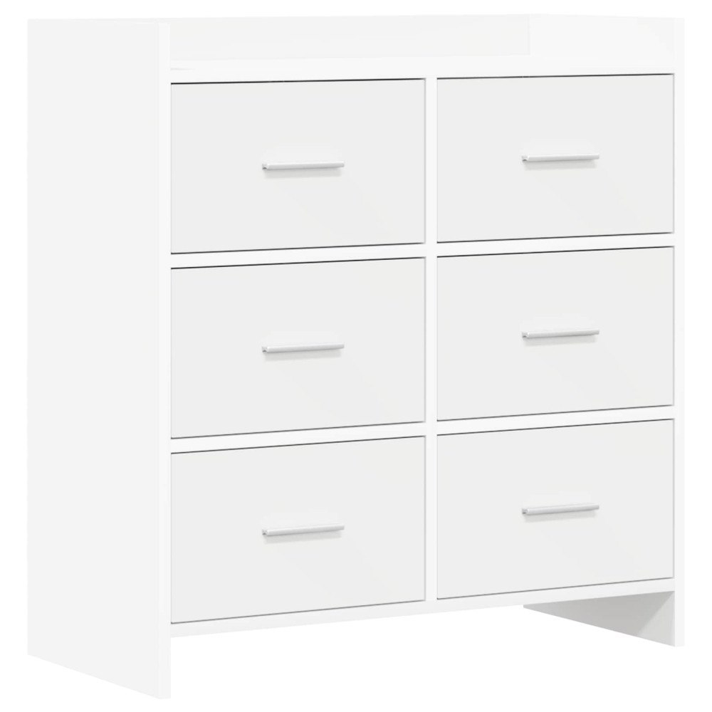 vidaXL Sideboard Vit 75 x 33 x 80 cm Konstruerat trä
