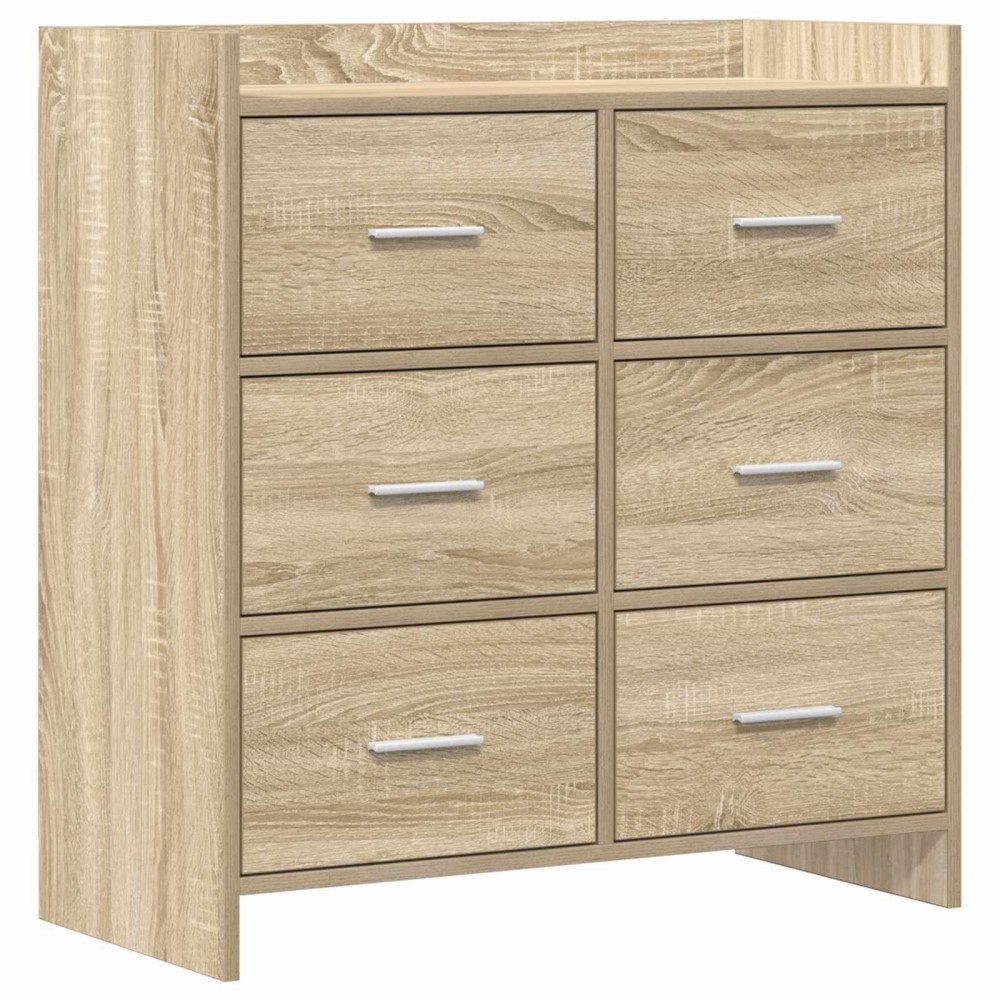 vidaXL Sideboard Sonoma-ek 75 x 33 x 80 cm Konstruerat trä