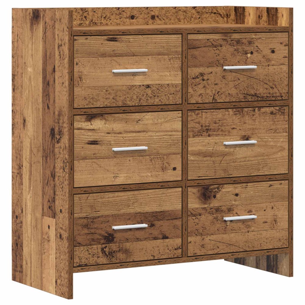 vidaXL Sideboard Gammalt trä 75 x 33 x 80 cm Konstruerat trä